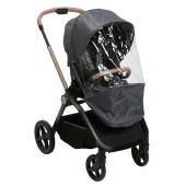 Vista diagonale con parapioggia incluso - Passeggino Trio Chicco Trio Mysa Glam Re-Lux