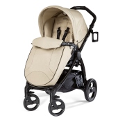 Versione passeggino con coprigambe su telaio total black - Passeggino Trio Peg Perego Book Plus Sportivo Modular
