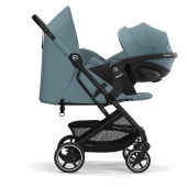 Vista laterale della combinazione con ovetto - Passeggino Quattro Ruote Cybex Beezy