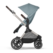Vista laterale fronte genitore - Passeggino Duo Cybex Eos Lux