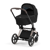 Vista diagonale con navicella Lux opzionale - Passeggino Quattro Ruote Cybex Priam