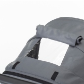 Dettaglio cappottina con finestrella osserva bimbo - Passeggino Trio Foppapedretti Up3