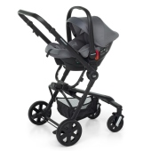 Vista diagonale con seggiolino auto - Passeggino Trio Foppapedretti Up3