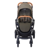 Vista frontale dettaglio seduta passeggino - Passeggino Quattro Ruote Graco Evo XT