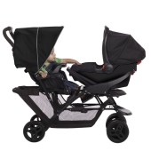 Vista configurazione fratellare con ovetto - Passeggino Gemellare Graco Stadium Duo