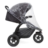 Vista laterale con parapioggia - Passeggino Tre Ruote Graco TrailRider