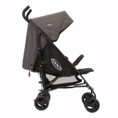 Vista laterale seduta reclinata e cappottina aperta - Passeggino Leggero Graco TraveLite