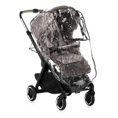 Vista diagonale con parapioggia - Passeggino Duo Jan Duo Newel Micro Pro
