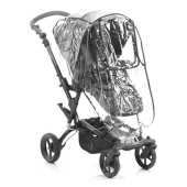 Vista con parapioggia applicato - Passeggino Quattro Ruote Jan Epic