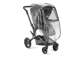 Vista con parapioggia applicato - Passeggino Quattro Ruote Jan Rider