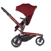 Vista laterale del passeggino con seduta fronte mamma - Passeggino Tre Ruote Jan Trider