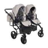 Vista diagonale con seduta passeggino - Passeggino Gemellare Junama Diamond Basic Gemellare