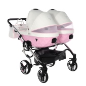 Vista diagonale con navicelle - Passeggino Gemellare Junama Diamond Candy Gemellare