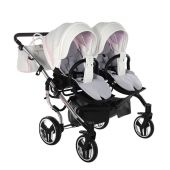 Vista diagonale con seduta passeggino - Passeggino Gemellare Junama Diamond Candy Gemellare