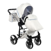Vista diagonale con coprigambe - Passeggino Trio Junama Diamond Candy