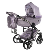 Vista diagonale con navicella - Passeggino Trio Junama Diamond Dolce Satin