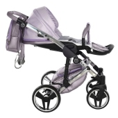Vista laterale con schienale reclinabile - Passeggino Trio Junama Diamond Dolce Satin