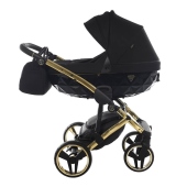 Vista laterale con navicella installata - Passeggino Trio Junama Diamond S-Line