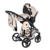 Vista diagonale con seggiolino - Passeggino Trio Junama Diamond Sport