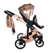 Vista laterale fronte strada - Passeggino Trio Junama Hand Craft Glossy