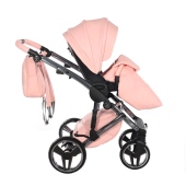 Vista laterale con coprigambe incluso - Passeggino Trio Junama Hand Craft