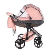 Vista laterale con zanzariera - Passeggino Trio Junama Hand Craft