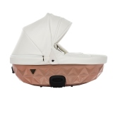 Vista laterale della navicella - Passeggino Trio Junama Mirror Satin Pelle