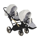 Vista diagonale con seduta passeggino - Passeggino Gemellare Junama Mirror Slim Gemellare