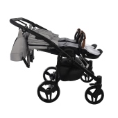 Vista laterale con schienale reclinato - Passeggino Gemellare Junama Space Gemellare