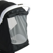 Vista posteriore cappottina con finestra aerazione - Passeggino Quattro Ruote Mibb I.Sense