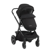 Vista del passeggino con coprigambe - Passeggino Duo Nuna Demi Grow Duo con navicella