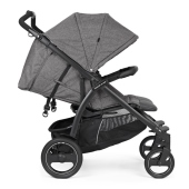Vista laterale con schienali reclinati - Passeggino Gemellare Peg Perego Book for Two