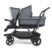 Vista con seduta e navicella - Passeggino Gemellare Peg Perego Duette Piroet