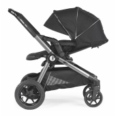 Vista laterale seduta reclinata e cappottina aperta - Passeggino Quattro Ruote Peg Perego GT4