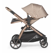Vista laterale seduta reclinata e cappottina aperta - Passeggino Quattro Ruote Peg Perego Ypsi