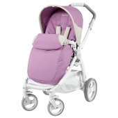 Dettagli Book Pure Glicine - vista passegginofronte strada - Passeggino Trio Peg Perego Book Pure Modular
