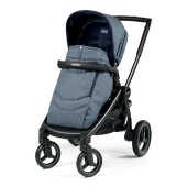 Vista del passeggino con coprigambe agganciato - Passeggino Trio Peg Perego Team Pop-Up Modular
