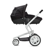 Versione carrozzina con la navicella Car Cot Black Devotion - colore Black Irony - Passeggino Tre Ruote Quinny Moodd