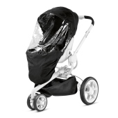 Vista con parapioggia - colore Black Irony - Passeggino Tre Ruote Quinny Moodd
