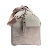 Vista laterale panna rosa - TICI Handmade Mommy Bag Bauletto