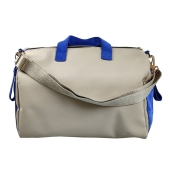 Vista posteriore panna blu - TICI Handmade Mommy Bag Bauletto