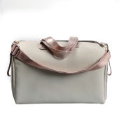 Vista posteriore panna rosa - TICI Handmade Mommy Bag Bauletto