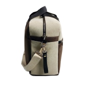 Vista laterale - TICI Handmade Mommy Bag Marrone e Panna
