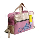 Vista diagonale - TICI Handmade Mommy Bag Rosa