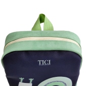 Dettaglio cerniera blu verde - TICI Handmade Zainetto asilo Lumaca