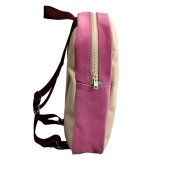 Vista laterale panna rosa - TICI Handmade Zainetto asilo Lumaca