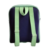 Vista posteriore blu verde - TICI Handmade Zainetto asilo Lumaca