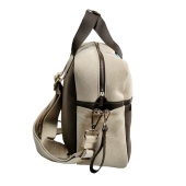 Vista laterale - TICI Handmade Zaino Mommy Bag Marrone e Avana