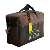 Vista diagonale - TICI Handmade Zaino Mommy Bag Marrone