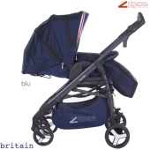 Vista passeggino laterale fronte mamma - Passeggino Trio Zibos Facile